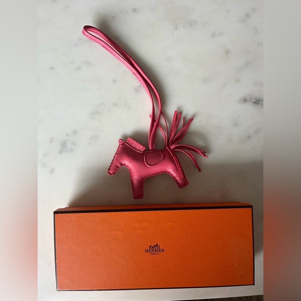 Hermes Pink Horse Charm (includes Hermes box)